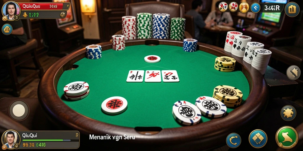 Tampilan gameplay QiuQiu yang seru dan menarik di 34R.