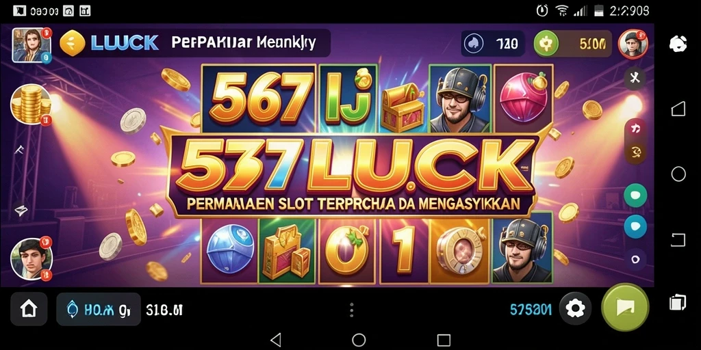 Tampilan gameplay menyenangkan di 567LUCK dengan berbagai tema slot.