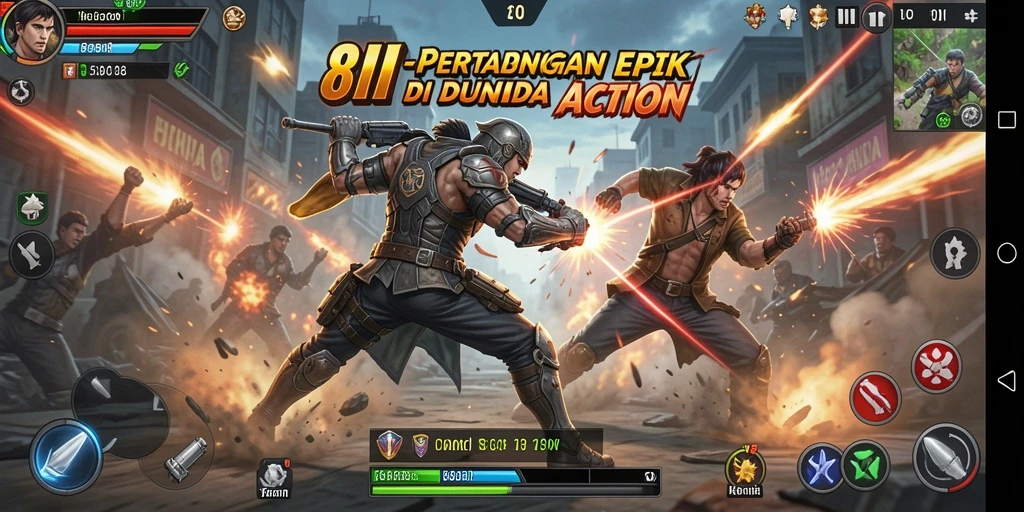 Gameplay seru dan menegangkan di 8II dengan pertarungan aksi intens.
