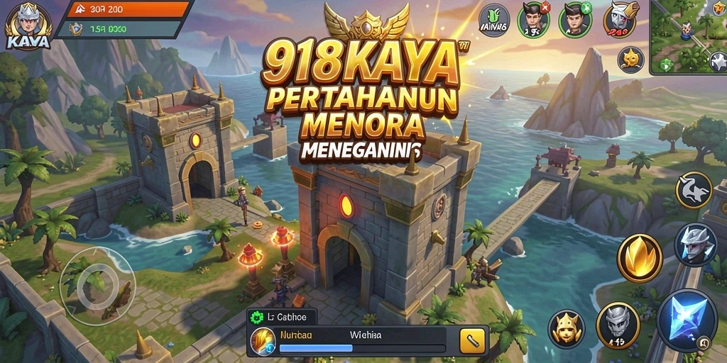 Screenshot gameplay Tower Defense 918KAYA yang menegangkan dan strategis.