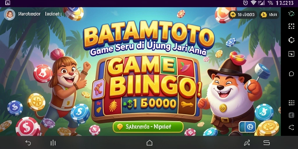 Tampilan gameplay seru dalam game Bingo BATAMTOTO.
