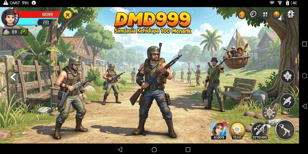 Tampilan gameplay DMD999 menunjukkan simulasi kehidupan yang menarik.