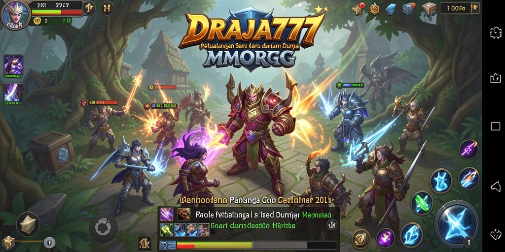 Menampilkan gameplay menarik dari DRAJA777 dalam dunia MMORPG.