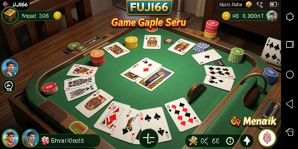 Tampilan gameplay menarik dari FUJI66 saat bermain Gaple.