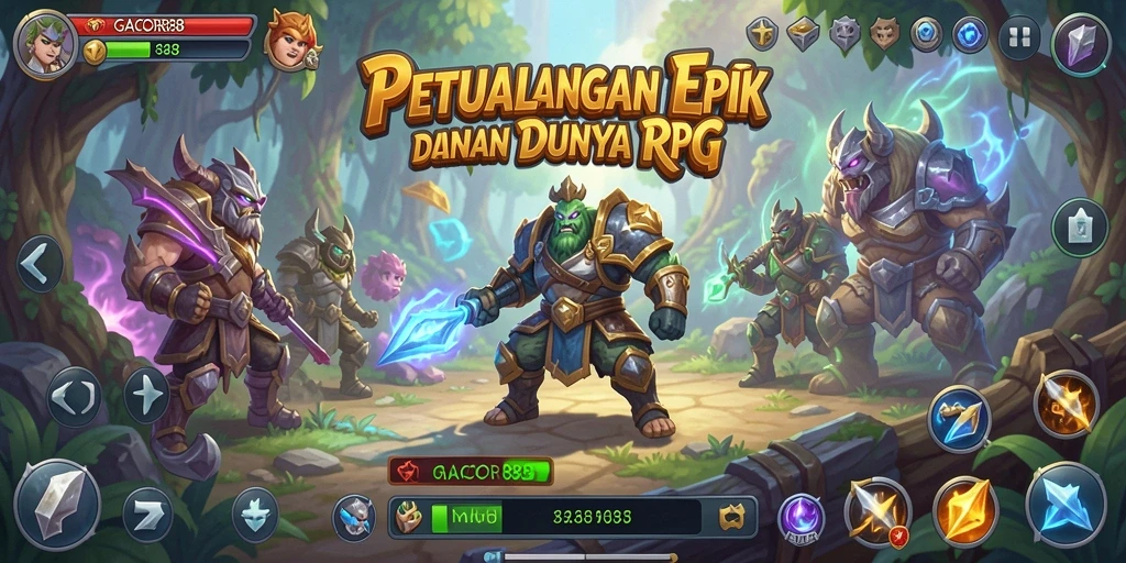 Tampilan gameplay seru di dunia RPG GACOR88.
