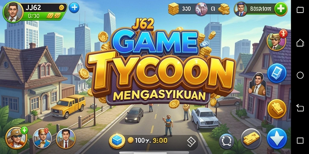 Tampilan gameplay menarik dari JJ62 yang menampilkan strategi Tycoon.