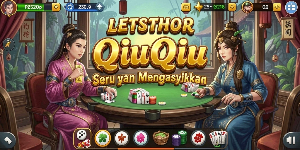 Screenshot gameplay LETSTHOR yang menunjukkan aksi seru QiuQiu.