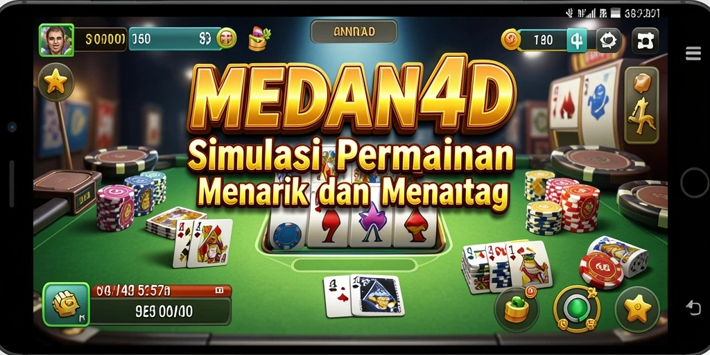 Screenshot utama MEDAN4D menampilkan gameplay simulasi yang realistis.