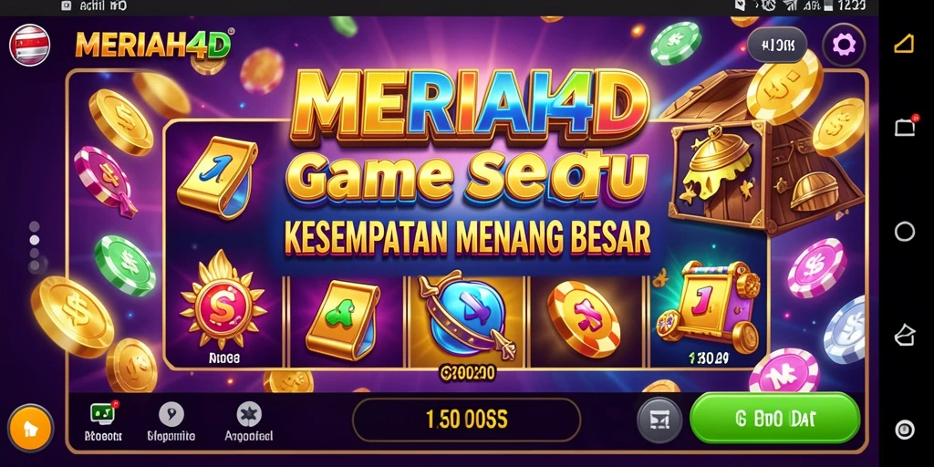 Tampilan menarik dari permainan Slot MERIAH4D yang mendebarkan.