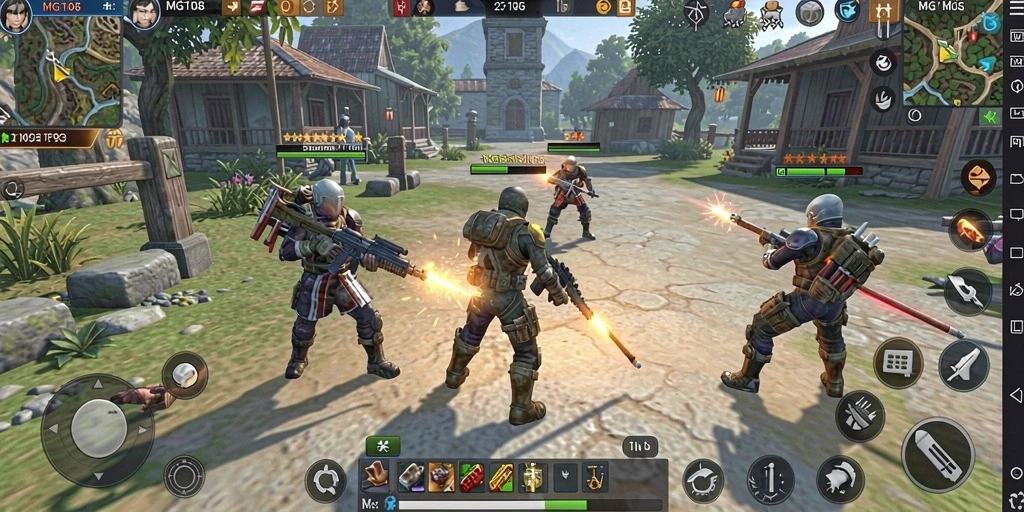 Screenshot gameplay MG108 menunjukkan aksi strategi yang intens dan mengasyikkan.