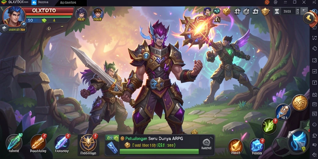 Menampilkan aksi seru dalam gameplay ARPG OLXTOTO.