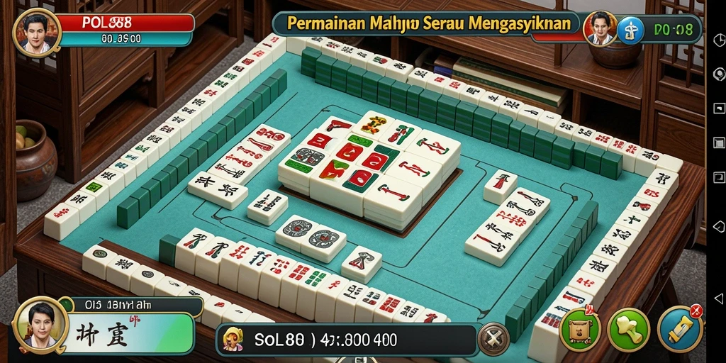 Screenshot gameplay POL88 menampilkan momen seru bermain Mahjong.