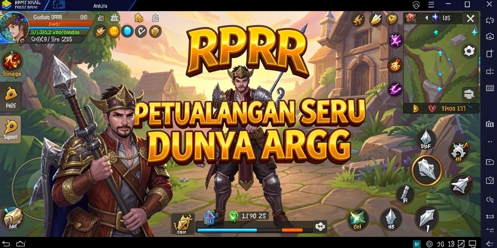 Tampilan gameplay mendebarkan dalam dunia RPRR yang luas.