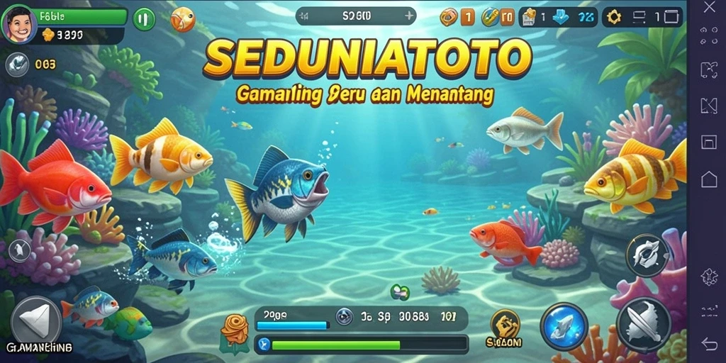 Tampilan gameplay menarik dari SEDUNIATOTO saat memancing.