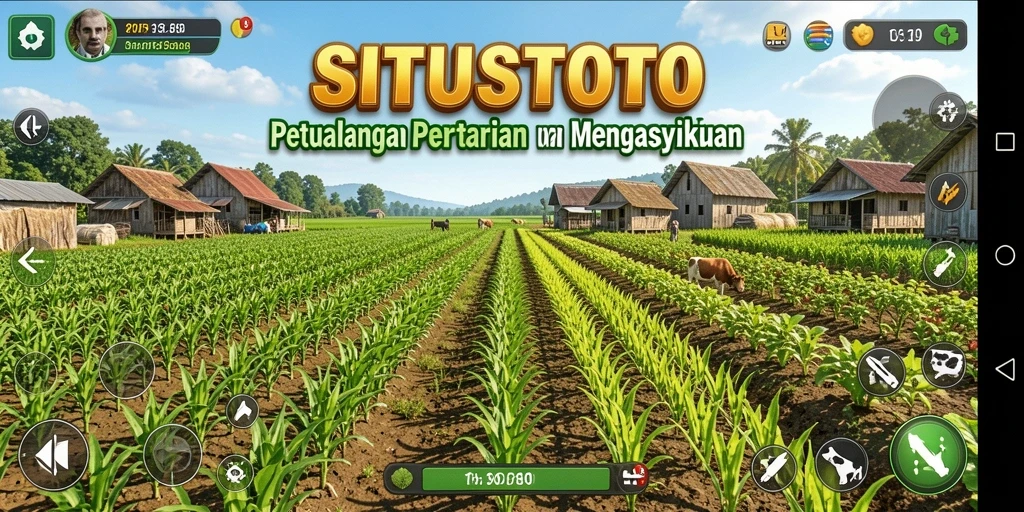 Tampilan gameplay menarik di SITUSTOTO dengan aktivitas pertanian yang seru.