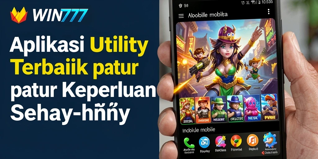 Tampilan utama aplikasi WIN777 menampilkan berbagai fitur Utility yang memudahkan pengguna.