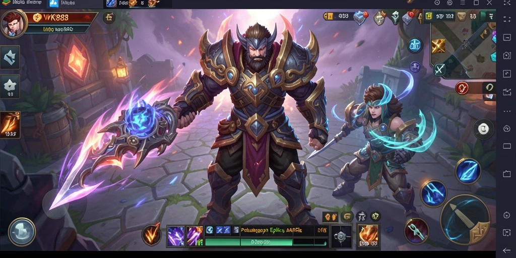 Tangkapan layar menunjukkan aksi penuh dalam gameplay WK888 yang mendebarkan.